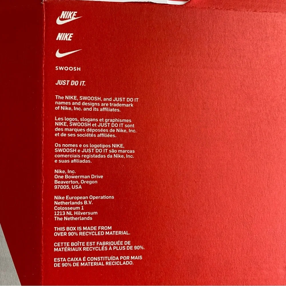 Nike Auth Red Packing Shoe Box